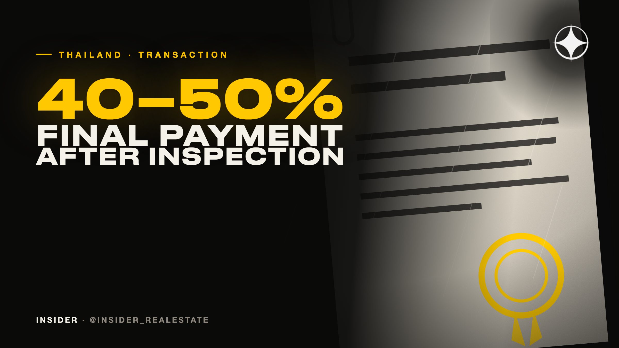 Buying off-plan in Thailand: the deal step by step and a final payment made after inspection