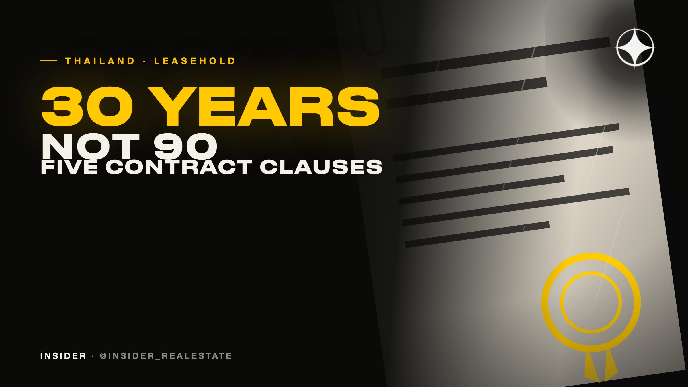 Leasehold in Thailand: inheritance, resale and the fate of the villa — five clauses of the lease